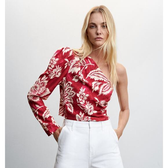 MANGO Floral Print Blouse NWT - Picture 3 of 12